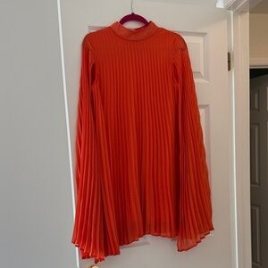 Allegra K Pleated Cape Dress